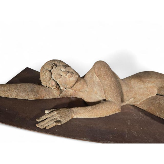 Mañosa, Large Sculpture of a Reclining Woman, 1970, Terracotta For Sale - Image 8 of 12