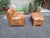 Set of Bergere Artona Armchair and Ottoman in Caramel Leather by Afra and Tobia Scarpa for Maxalto, 1970s, in Very Good...