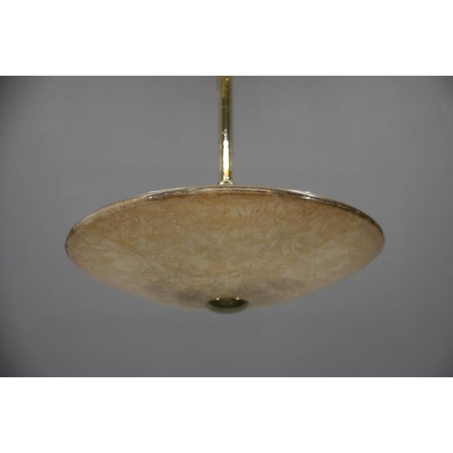Art Deco Glass Hanging Light by Kamenicky Senov, 1930s For Sale - Image 3 of 13