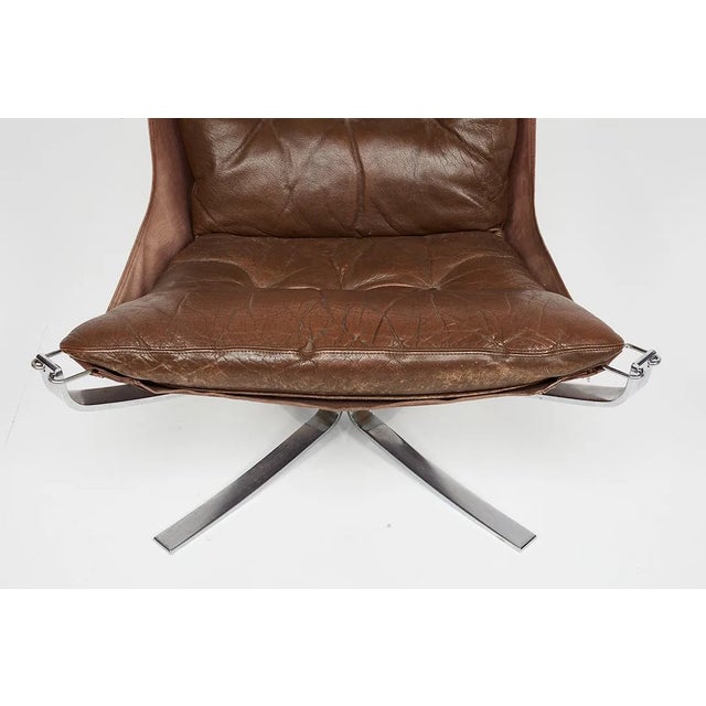 Sigurd Ressell 1970s Sigurd Ressel Falcon Chair and Ottoman Pair - Set of 2 For Sale - Image 4 of 6