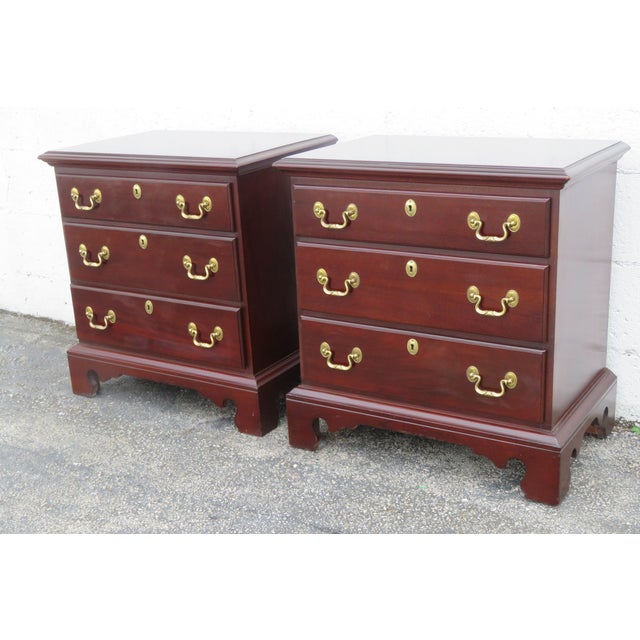 Traditional Link Taylor Heirloom Nightstands End Side Bedside Tables a Pair 6146 For Sale - Image 3 of 18