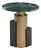 Jojo Modern Green Marble and Brass Round Side Table For Sale