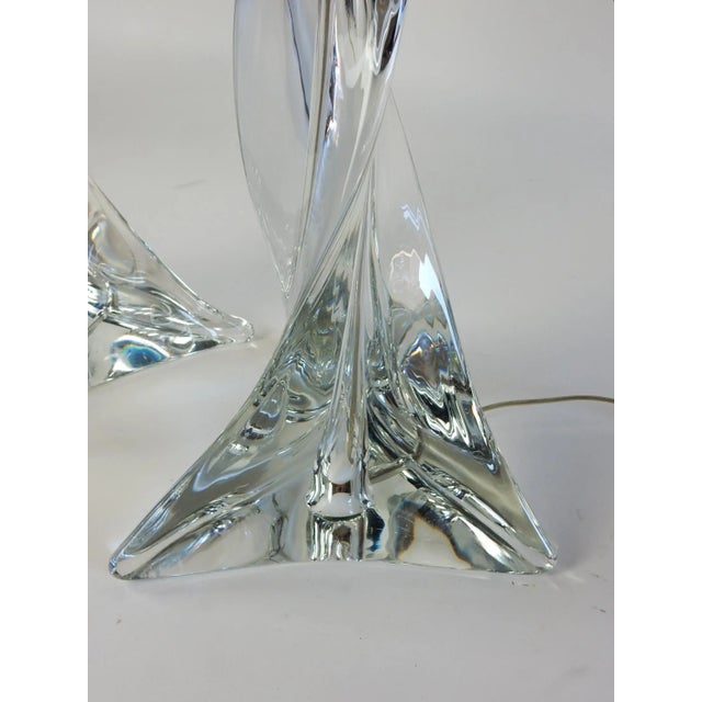 Mid-Century Modern Vintage French Art Glass Lamps by St. Louis Crystal For Sale - Image 3 of 8