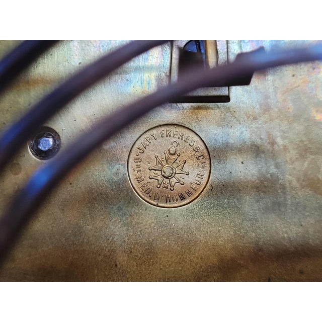 Late 19th-Century French Neo-Grec Black Slate Mantel Clock by Japy Frères For Sale - Image 16 of 16