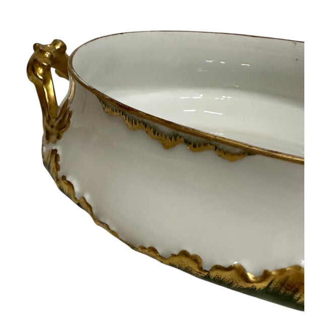 Ceramic Antique Haviland Porcelain Round Covered Vegetable Server For Sale - Image 7 of 11