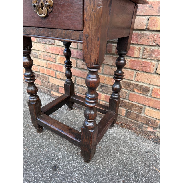 19th Century French Turned Leg Side Table For Sale - Image 4 of 10