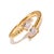 Modern Diamond Teardrop Glow Gold Adjustable Ring, Size 8 For Sale - Image 3 of 6
