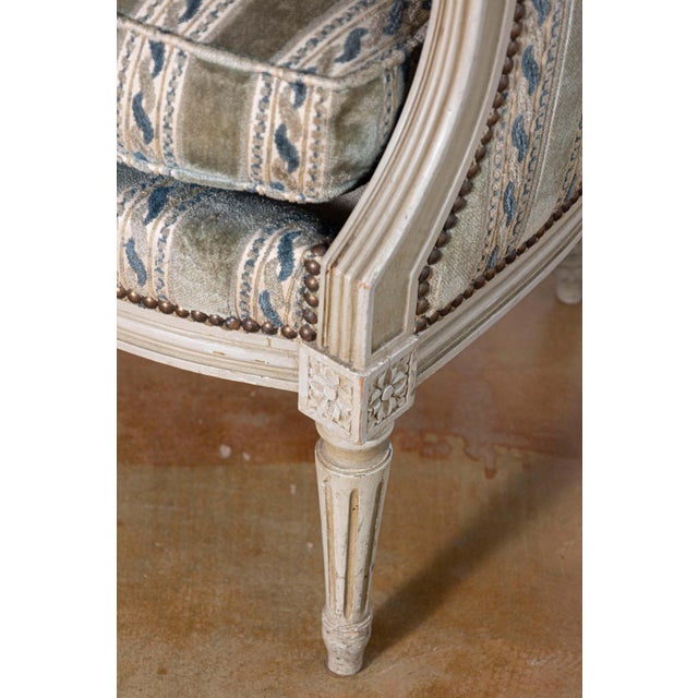 Pair of 20th Century French Bergeres For Sale - Image 9 of 11