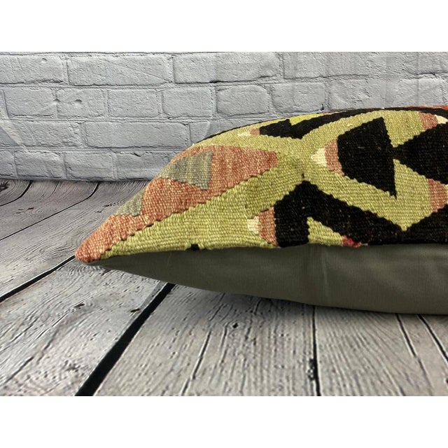 16 x 24 Kilim Pillow Turkish Cushion Twilight Serenity Pillow Cushion Cover For Sale - Image 4 of 4