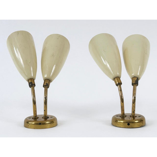 Metal Mid-Century Modern Wall Lamps, Italy, 1950s, Set of 2 For Sale - Image 7 of 18