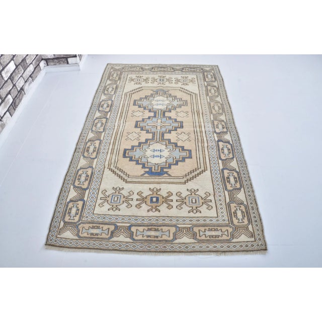 1960s Oriental Design Wool Antique Area Rug For Sale - Image 11 of 11