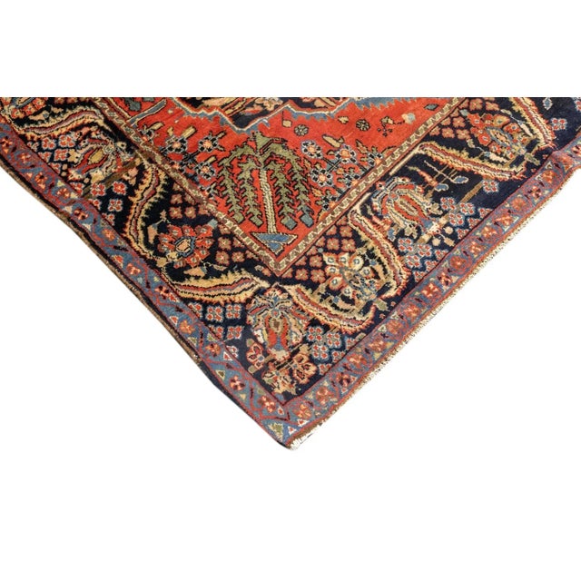 Textile Antique Kashan Rug 4'8'' x 6'11'' For Sale - Image 7 of 12