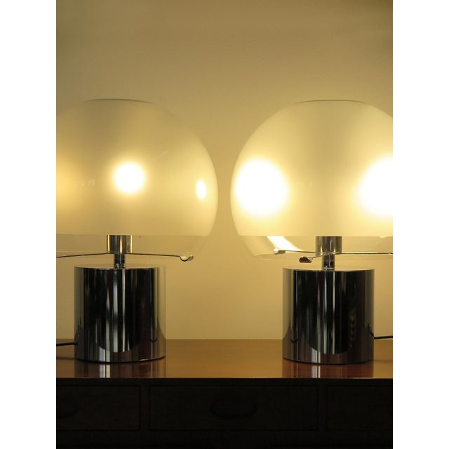 Vintage Italian Porcino Table Lamps by Luigi Caccia Dominioni for Azucena, Italy, 1960s, Set of 2 For Sale - Image 6 of 17