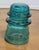 Glass Vintage Hemingray 16 Aqua or Teal Glass Insulator For Sale - Image 7 of 10