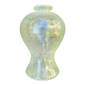 Mid-Century Vintage Pulegoso Murano Glass Vase From Seguso Vetri d'Arte