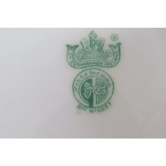 Ceramic Belleek Shell Tea Ware Cake Plate Irish Porcelain For Sale - Image 7 of 12