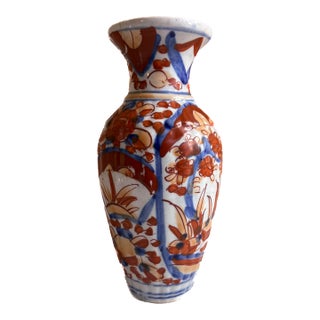 Antique Japanese Imari Baluster Vase | Hand-Painted | Meiji Period Arita Porcelain For Sale