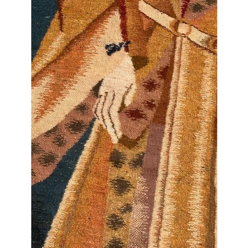 Vintage Polish Medieval Aubusson Handwoven Tapestry, 1940s For Sale - Image 10 of 18