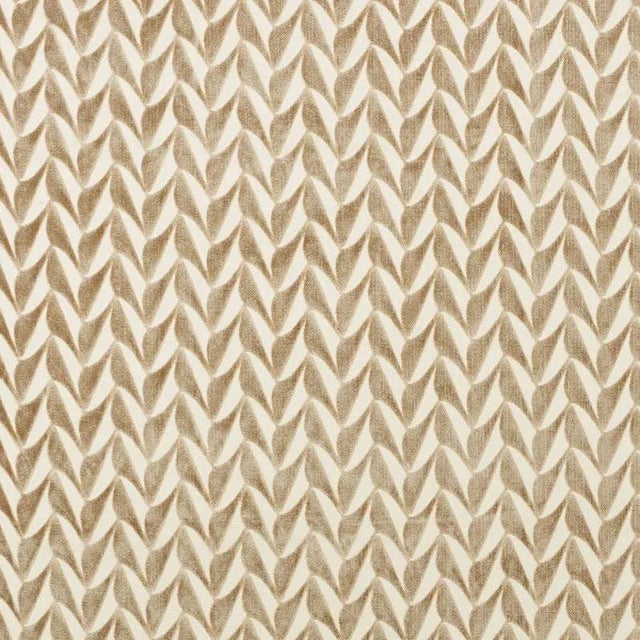 Contemporary Sample - Schumacher X David Kaihoi Spades Fabric in Natural For Sale - Image 3 of 3