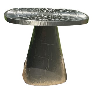 Jonathan Adler Talitha Starburst Nickel-Plated Metal Accent Table For Sale