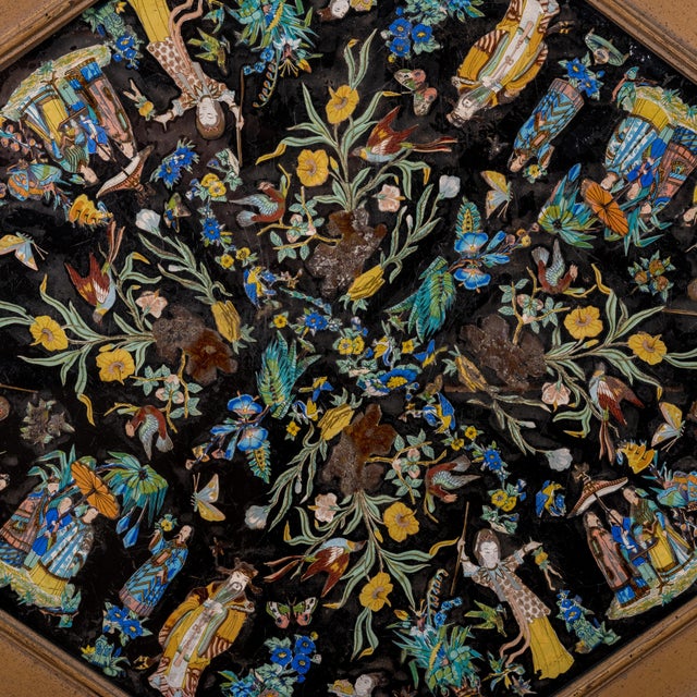 Chinoiserie Chinoiserie Eglomise Glass Panel, 19th Century For Sale - Image 3 of 11