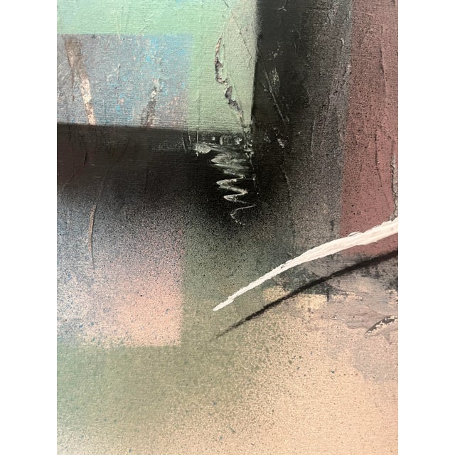 Postmodern Vintage 1980s Postmodern Abstract Print Signed For Sale - Image 3 of 11