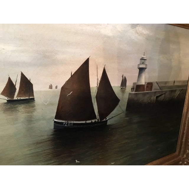 Realism F. Wood Painting, Signed and Dated 1907 For Sale - Image 3 of 11