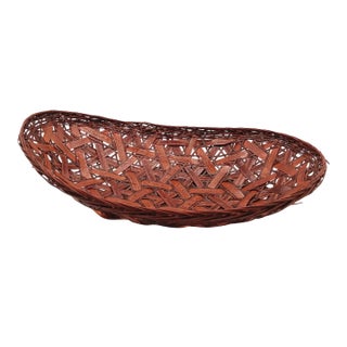Japanese Bamboo Ikebana Flower Basket For Sale