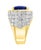 Agl Certified No Heat Natural 11.81 Ct Blue Sapphire & Diamond 18k Gold Ring For Sale In New York - Image 6 of 8