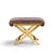 Warren Lloyd for Weiman Mid Century Brass X Base Stools - Pair For Sale - Image 10 of 12