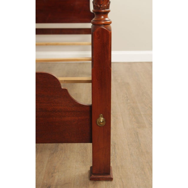 Lexington Queen Size Carved Mahogany Poster Bed For Sale - Image 12 of 18