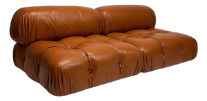 Camaleonda Lounge Chairs in Cognac Leather by Mario Bellini for B&B Italia, 1973, Set of 2