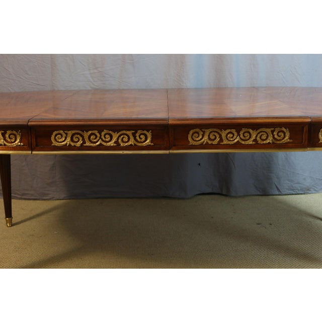 Wood Large Marquetry Dining Table For Sale - Image 7 of 13