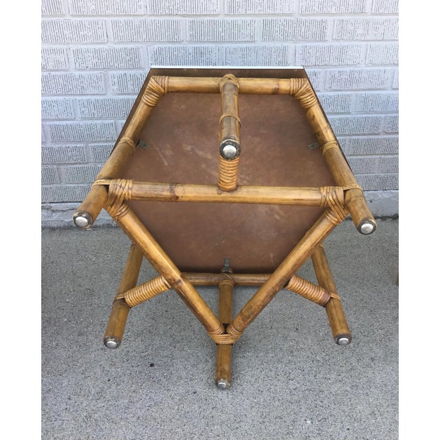 Wood Mid 20th Century John Wisner for Ficks Reed Hexagonal Coffee Tables - Set of 3 For Sale - Image 7 of 12