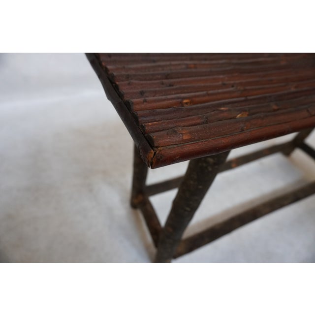 Rustic Wood and Twig Console Table For Sale - Image 12 of 16