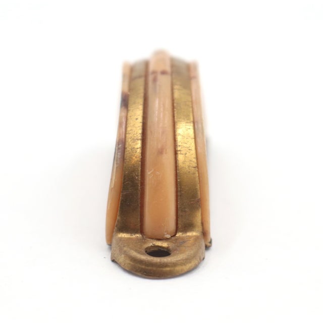 Mid 20th Century Set of Vintage 2.625 In. Art Deco Bakelite & Steel Drawer Pulls For Sale - Image 5 of 6