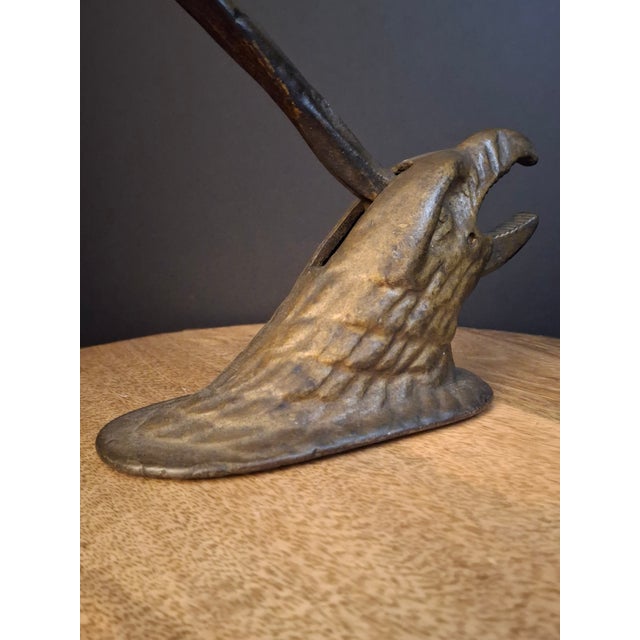 Brass Antique Cast Iron Eagle Head Tabletop Nutcracker Mechanical Lever Brass Wash Finish For Sale - Image 8 of 18