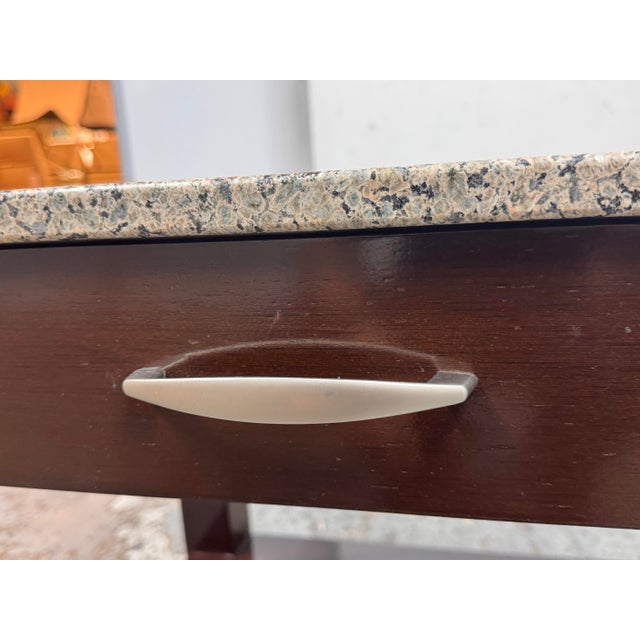 Brown Bermanfalk Stone Top Nightstands, Pair For Sale - Image 8 of 12