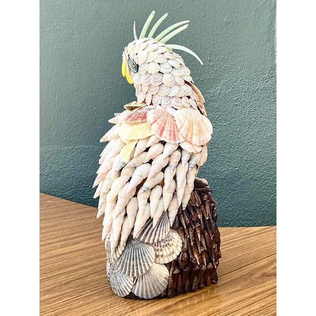 Vintage Shell Encrusted Cockatoo For Sale - Image 9 of 12