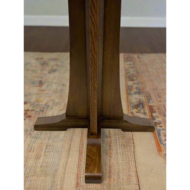 Mission Quarter Sawn Oak Round Dining Table, Kitchen Table - 42" For Sale - Image 10 of 10