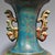 Vintage Jun-Style Flambe Glazed Vase With Gilt Incised Figures & Calligraphy For Sale - Image 9 of 9