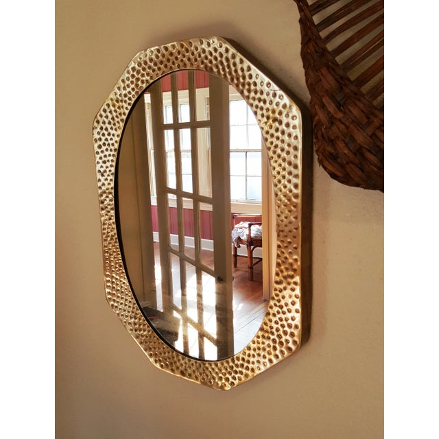 Mid-Century Modern Italian Brass Mirror | Chairish