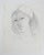 Mid century pencil on paper portrait of woman in netted headdress by Eva Templeton Kraus (20th Century) Texas. Unsigned,...