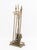 Federal Style Brass Five-Piece Fireplace Tools Set, comprising: shovel, poker, brush, tongs, and stand. Overall: 28.75" H...