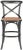 X Back Counter Stool in Distressed Hickory & Medium Brown For Sale In New York - Image 6 of 6