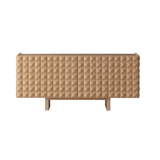 Teatro Spike Design Luxury Wood Sideboard in Brown is a showstopper that demands attention. This striking piece features a...