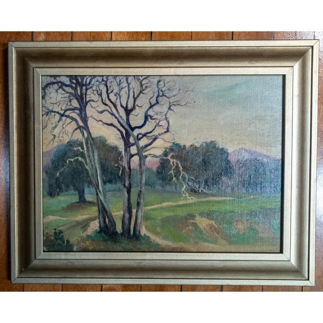 We are selling this attractive 20th century Impressionist landscape. This simple landscape has a really attractively...