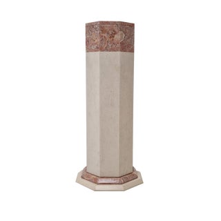 Italian Marble Pedestal, 1980s For Sale