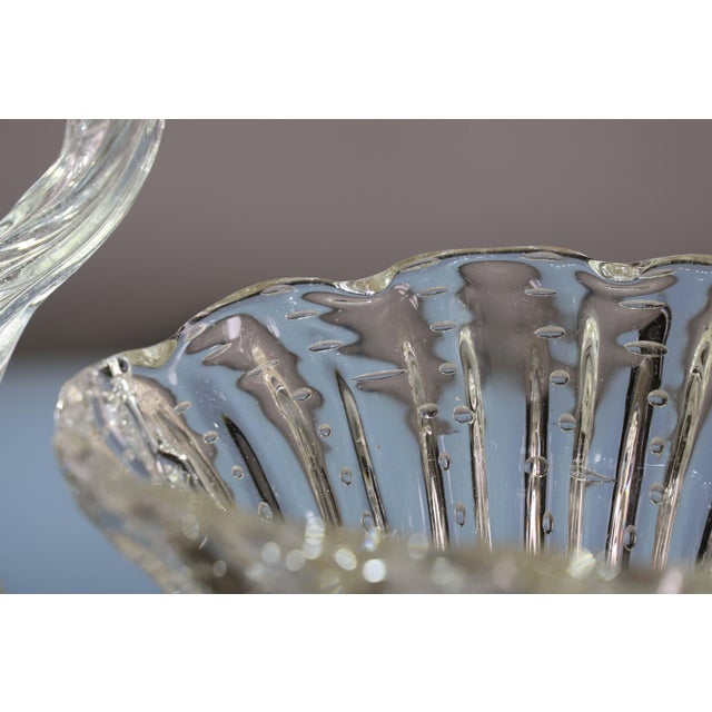 Brass 1940s Charming Ercole Barovier Art Deco Chandelier, "Bullicante" Glass Murano For Sale - Image 8 of 17