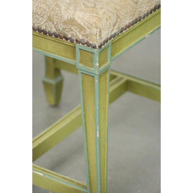Antique Dutch Wooden Ottoman in Fabric with Floral Pattern For Sale - Image 11 of 15